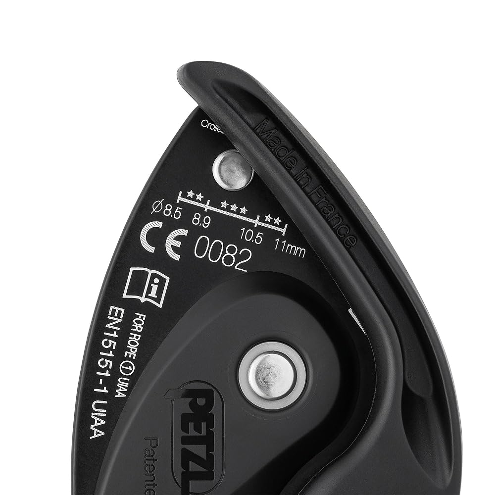 Petzl GRIGRI Belay Device - Belay Device with Cam-Assisted Blocking for Sport, Trad, and Top-Rope Climbing - Red/Orange