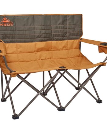 Kelty Loveseat Oversized 2-Person Heavy Duty Folding Camp Chair, Double Seat for Soccer Games, Tailgating, Beach Days (Regular Height/Beluga)