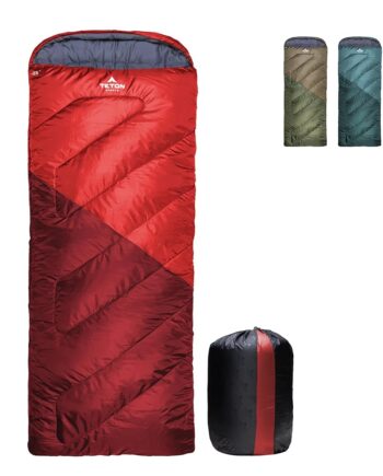 Teton Celsius Regular 0F Degree Sleeping Bag - All-Weather Sleeping Bag for Adults and Kids - Camping Made Easy and Warm. Compression Sack Included