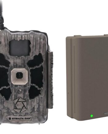 Stealth Cam Deceptor NO GLO 80ft Detection & IR Range 40MP Photo 1440P HD Video Capture Hunting Cellular Trail Camera and FieldMax Lithium Rechargeable Battery Cartridge - Dual Network