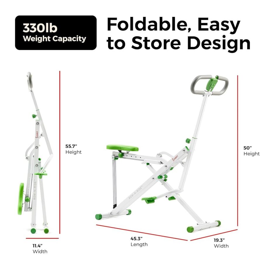 Sunny Health & FitneSunny Health & Fitness Upright Row-N-Ride® Exerciser in Green - NO. 077G