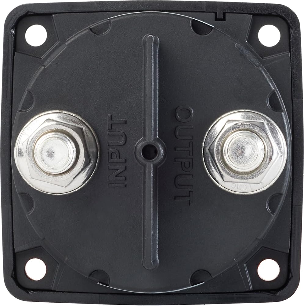 Blue Sea Systems 6006200 m-Series Battery Switch ON/OFF with Knob, Black