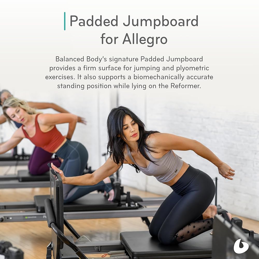 Balanced Body Allegro Padded Jumpboard, Pilates Reformer Accessory, Cardio Exercise Equipment