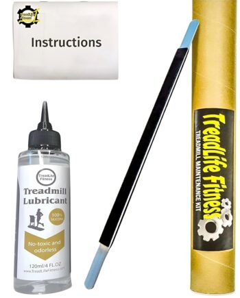 TreadLife Fitness Treadmill Maintenance Kit | 1 Year Supply of Treadmill Lubricant for Belt | 100% Silicone Lube | Extra Wide TruLube Applicator Wand | Directions Included