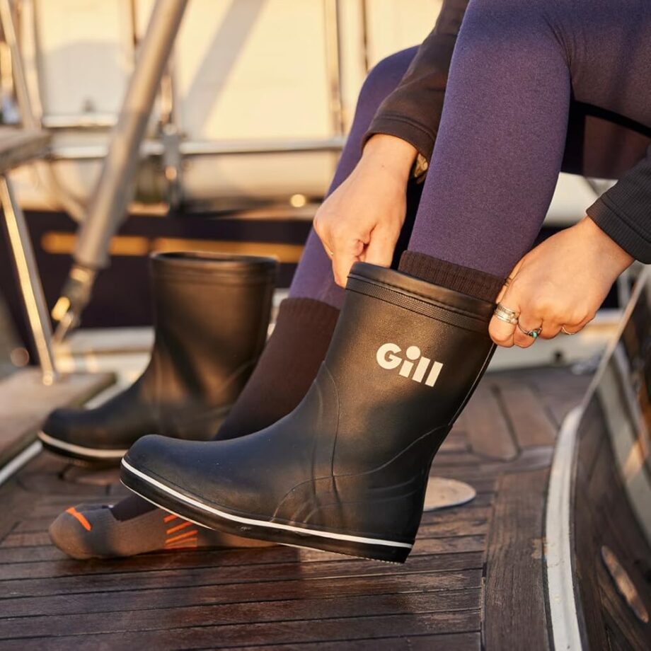 Gill Short Cruising Boot - Non-Slip 100% Rubber - Sailing Boating Yachting