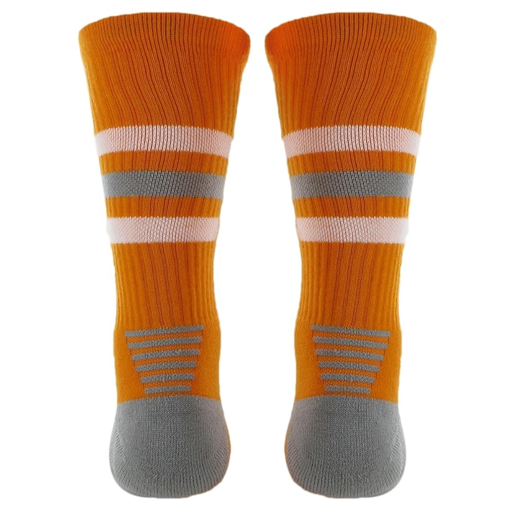 adidas Team Speed Traxion Crew Socks, Light Orange/White/Aluminum 2, Medium