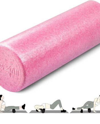 Yes4All High Density Foam Roller for Back, Variety of Sizes & Colors for Yoga, Pilates - Fuschia Rose - 18 Inches