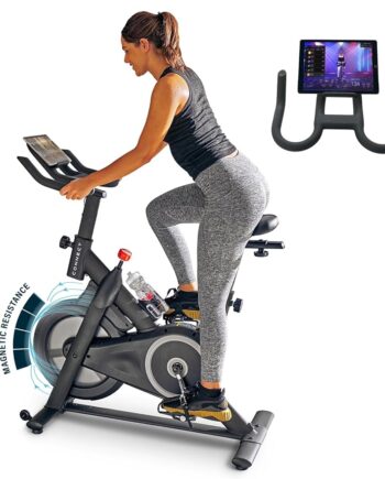 Echelon Smart Connect Fitness Bike, 30-Day Free Echelon Membership, Easy Storage, Small Spaces, Cushioned Seat, Solid Design, HIIT, Top Instructors, 32 Resistance Levels, Bluetooth, EX15