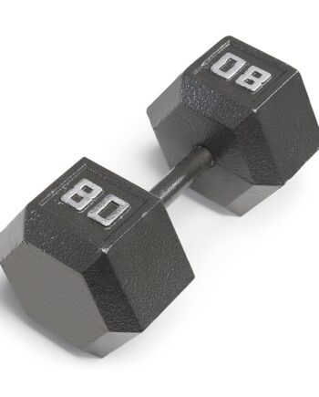 Marcy 80lb Cast Iron Hex Dumbbell, Single, IV-2080