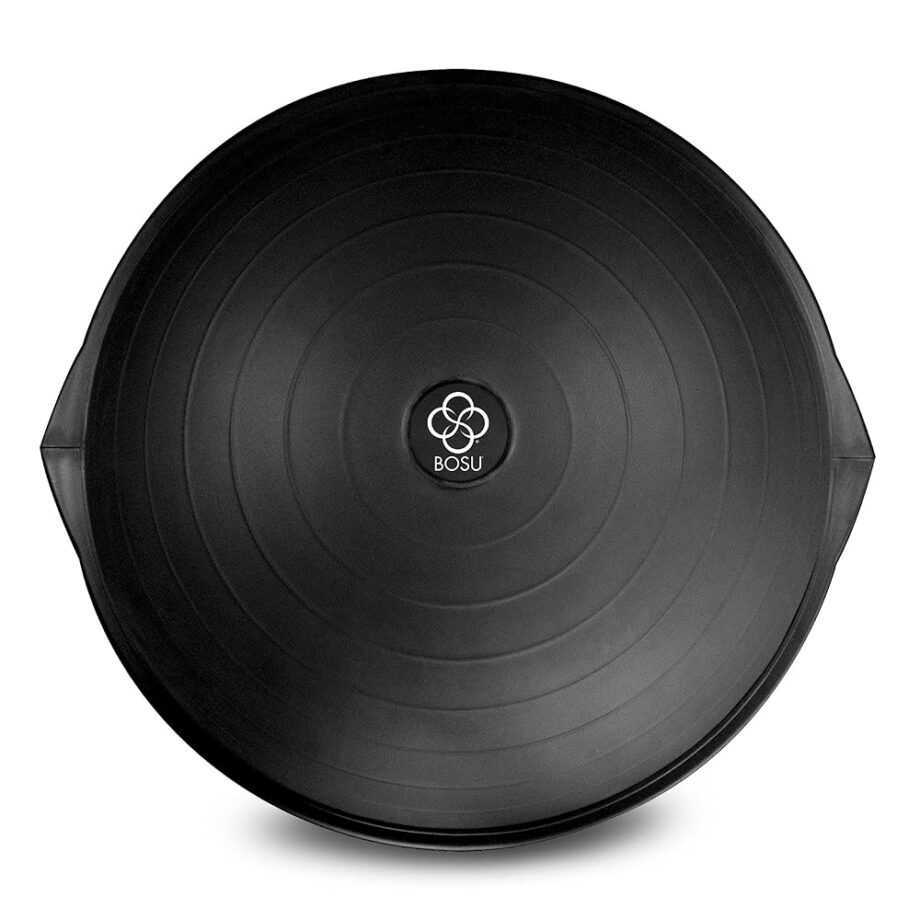 BOSU Pro Balance Trainer, Half-Ball Training Equipment, 65 cm Diameter, 350 lb Capacity - Burst-Resistant Stability Exercise Tool w/ Non-Slip Base, Includes Hand Pump, Commercial-Grade