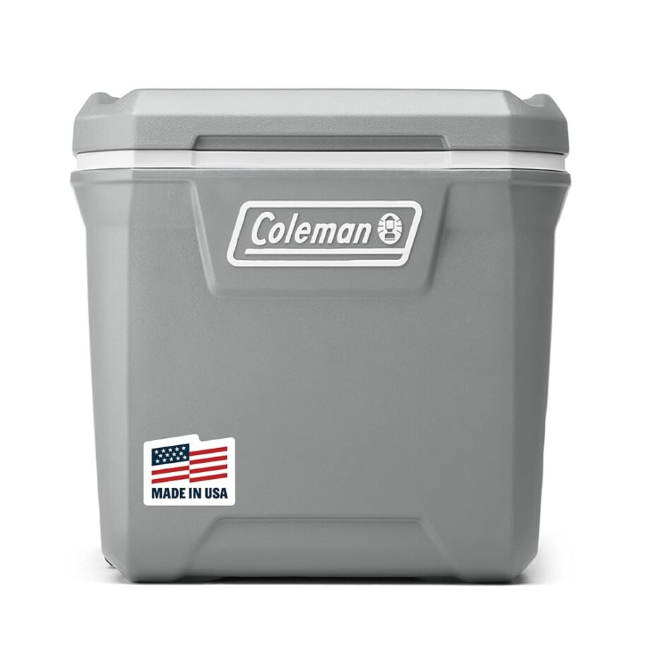 Coleman Classic Series Insulated Portable Rolling Cooler with Wheels, Leak-Resistant Outdoor Hard Cooler Keeps Ice up to 5 Days, 65-Quart