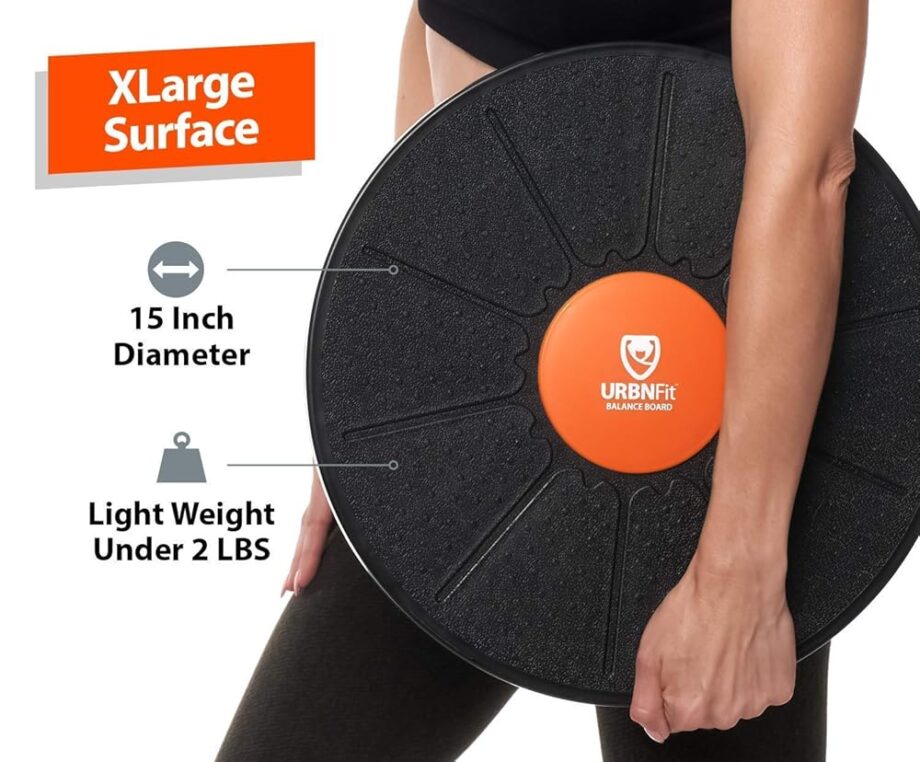 URBNFit Standing Desk Balance Board – Balancing Board for Under Desk- Exercise Balance Stability Trainer, Helps Increase Strength and Flexibility, Full Body Exercise - Office Wobble Boards – 15 Inch