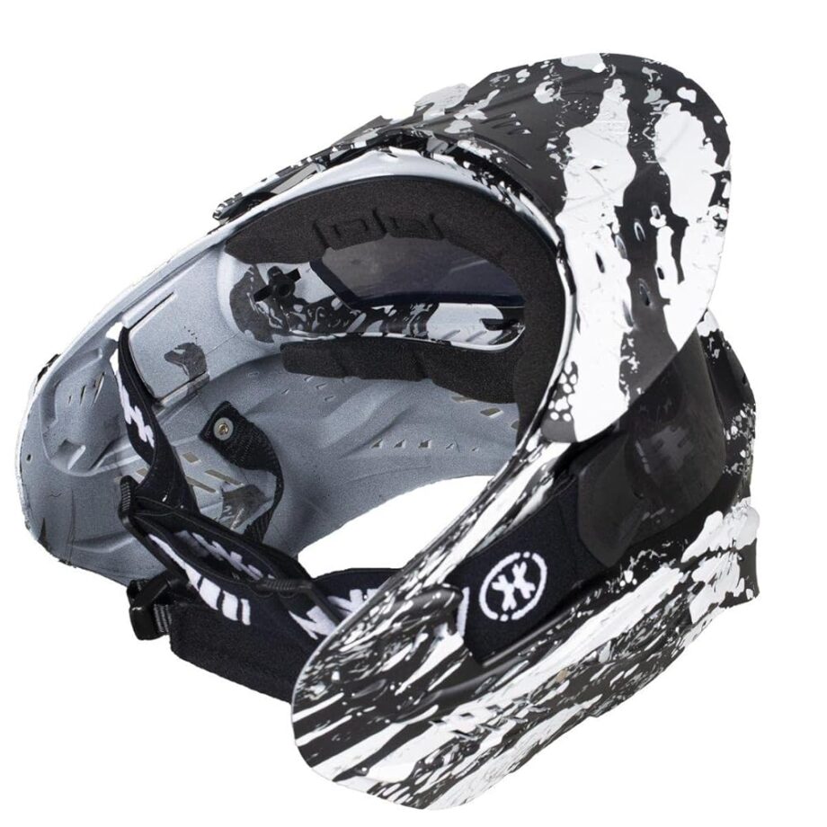 HK Army HSTL Goggle Paintball Airsoft Mask with Anti Fog Thermal Lens (Fracture Black/White/Smoke Lens)