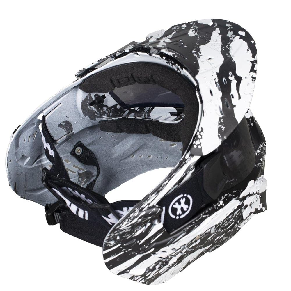 HK Army HSTL Goggle Paintball Airsoft Mask with Anti Fog Thermal Lens (Fracture Black/White/Smoke Lens)