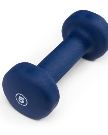 Marcy Neoprene Dumbbell, Single Piece, 5-lb, Indigo Blue