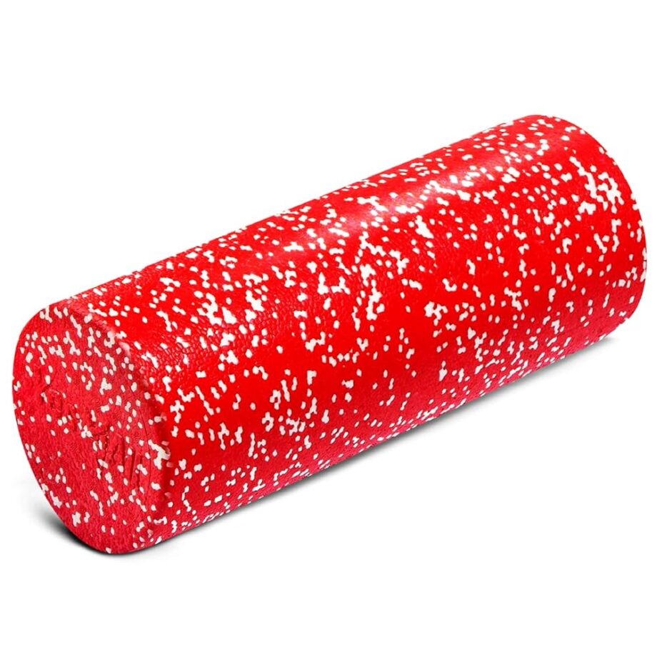 Yes4All High Density Foam Roller for Back, Variety of Sizes & Colors for Yoga, Pilates - Red Snow - 18 Inches