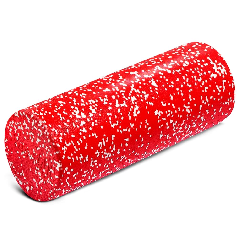 Yes4All High Density Foam Roller for Back, Variety of Sizes & Colors for Yoga, Pilates - Red Snow - 18 Inches