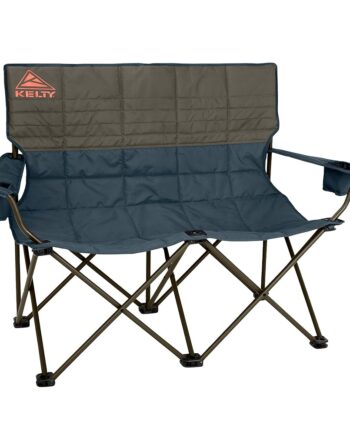 Kelty Loveseat Oversized 2-Person Heavy Duty Folding Camp Chair, Double Seat for Soccer Games, Tailgating, Beach Days (Regular Height/Dark Shadow)