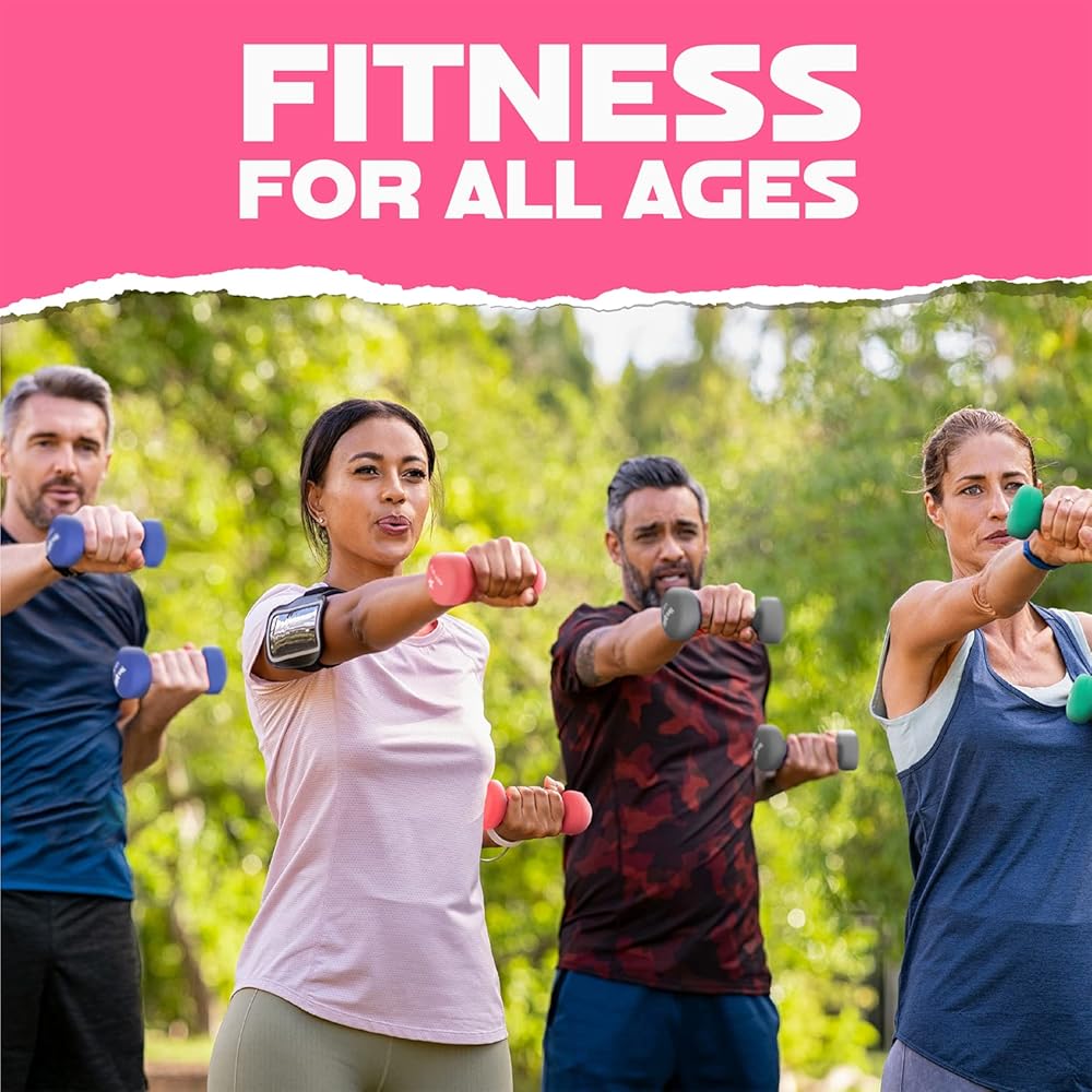 Yes4All Non-Slip, Hexagon Neoprene Dumbbells – 13lbs Neoprene Dumbbell Set for Muscle Toning, Strength Building, Weight Loss (Pink - Pair)