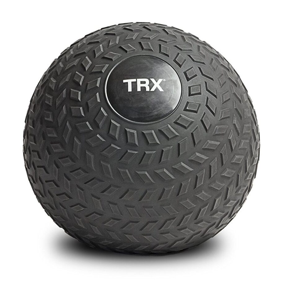 TRX Training Slam Ball Weighted Textured Tread Slip Resistant Rubber Ball for High Intensity Full Body Workouts and Indoor or Outdoor Training (40)