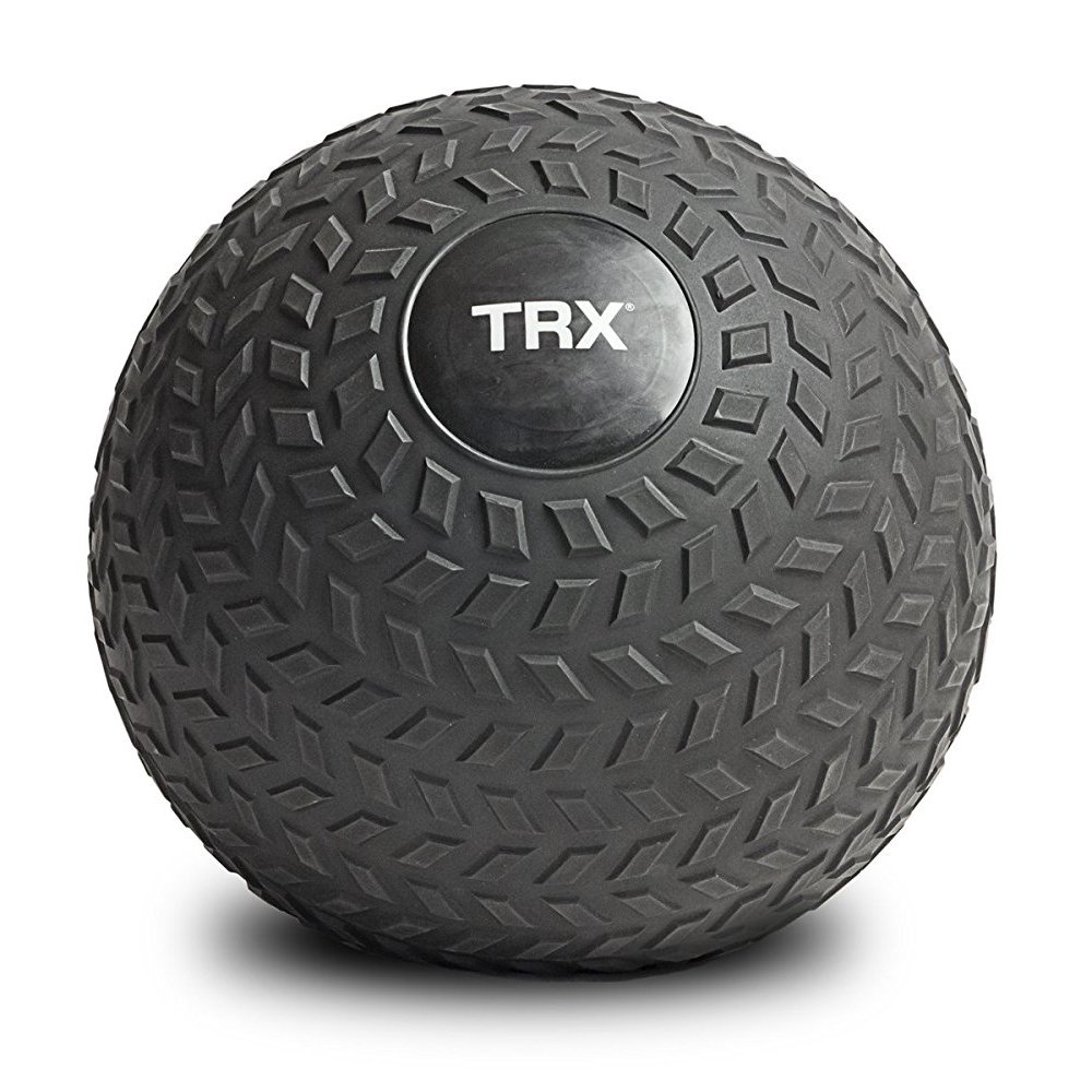 TRX Training Slam Ball Weighted Textured Tread Slip Resistant Rubber Ball for High Intensity Full Body Workouts and Indoor or Outdoor Training (40)