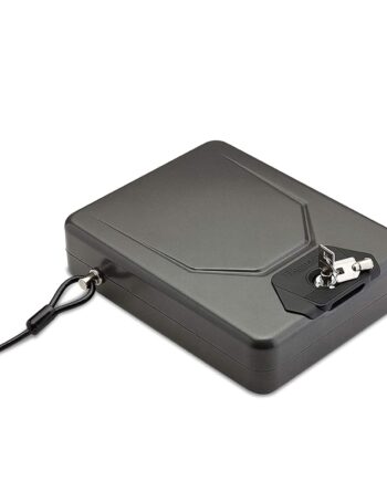 Hornady Alpha Elite Portable Lock Box for Guns and Valuables – Includes 2 Keys and 4 Foot Steel Cable – Thick 16-Gauge Steel, an Ideal Car Lock Box or Truck Safe – Black, 10.25 x 8 x 2.75 Inches