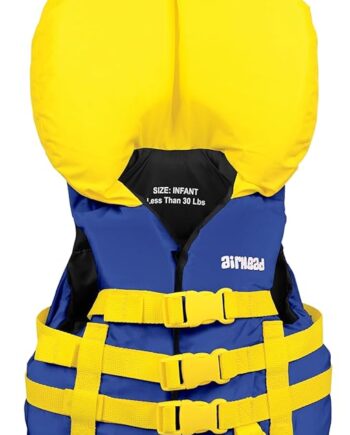 Airhead Infant General All Purpose Life Jacket for Infants under 30lbs, US Coast Guard Approved, Blue