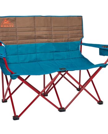 Kelty Loveseat Oversized 2-Person Heavy Duty Folding Camp Chair, Double Seat for Soccer Games, Tailgating, Beach Days (Regular Height/Deep Lake)