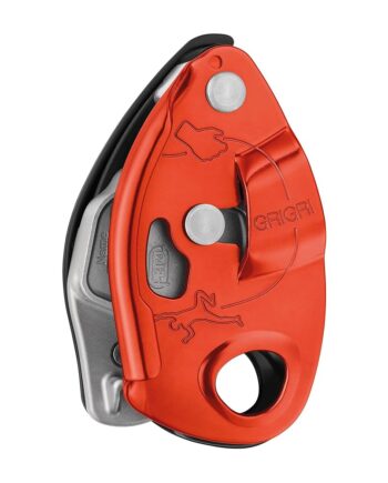 Petzl GRIGRI Belay Device - Belay Device with Cam-Assisted Blocking for Sport, Trad, and Top-Rope Climbing - Red/Orange