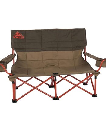 Kelty Low Loveseat Oversized 2-Person Heavy Duty Folding Camp Chair, Double Seat for Soccer Games, Tailgating, Beach Days (Low Height/Bungee)