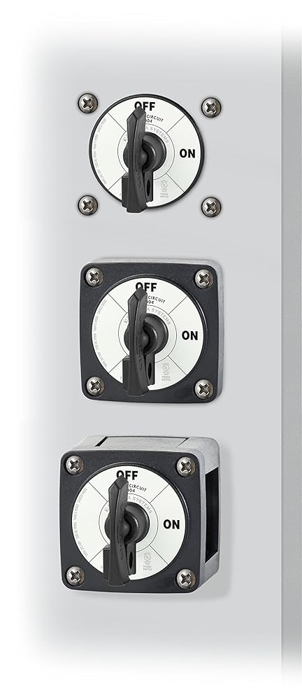 Blue Sea Systems 6004200 m-Series Battery Isolator Switch ON/OFF with Locking Key, Black