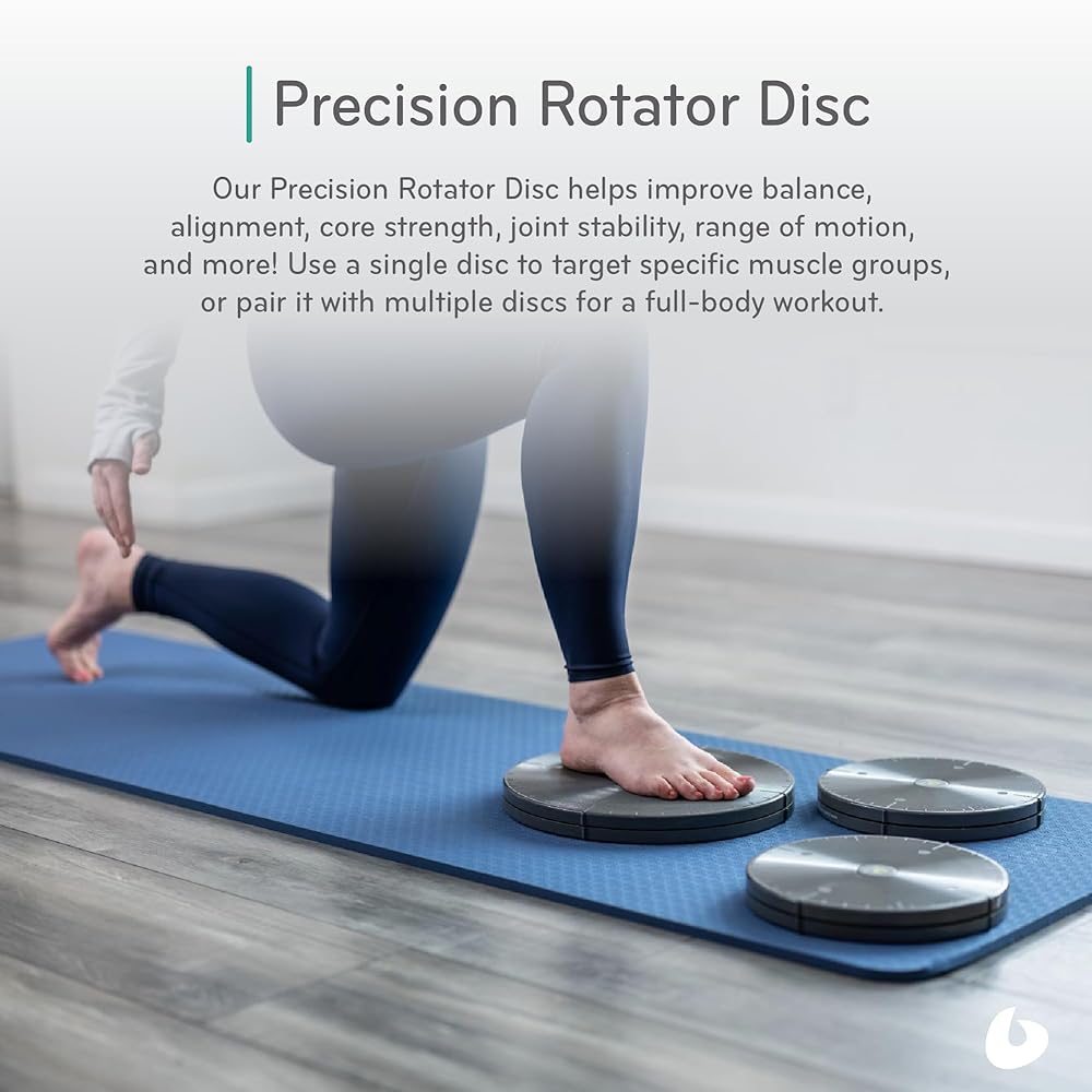 Balanced Body Precision Rotator Disc Pilates Workout Equipment, Ab Twister Board, Rotating-Disc Twist Workout Board for Pilates Exercise for Home Gym or Studio Use, No Resistance, 12 in
