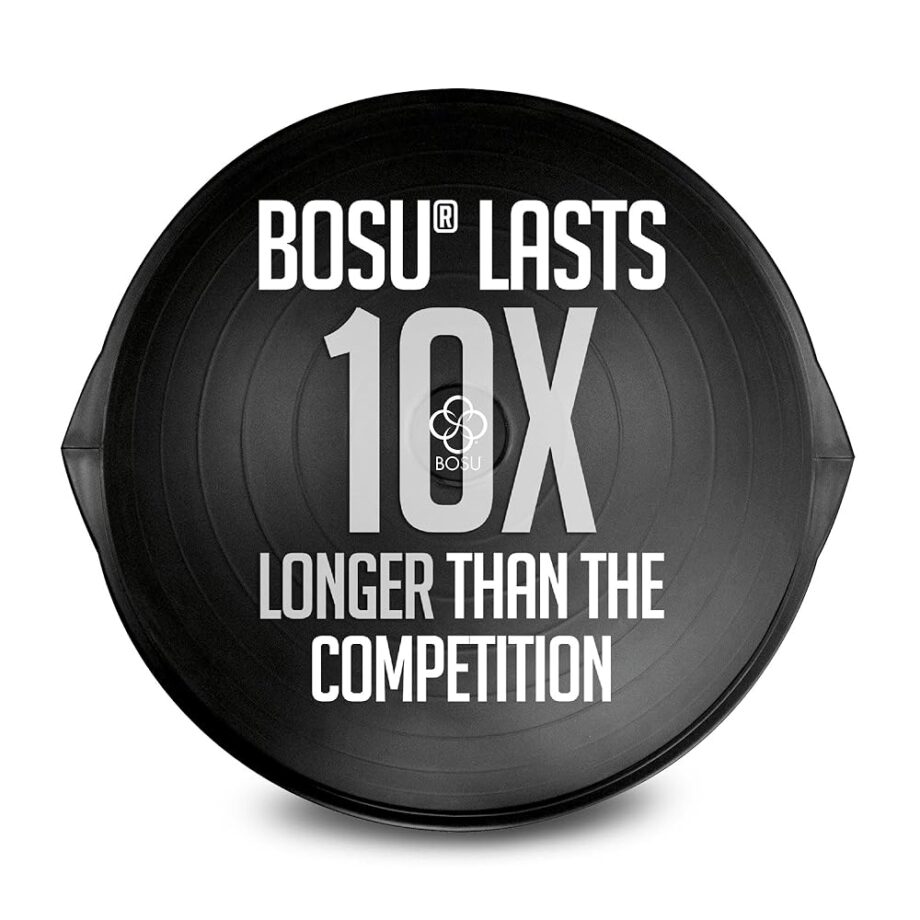 BOSU Pro Balance Trainer, Training Equipment, 65 cm Diameter, 350 lb Capacity - Burst-Resistant Stability Exercise Tool w/ Non-Slip Base, Includes Hand Pump, Commercial-Grade