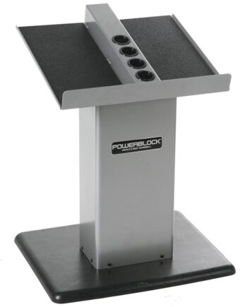 POWERBLOCK Large Column Stand, Dumbbell Rack & Weight Rack,Silver/black