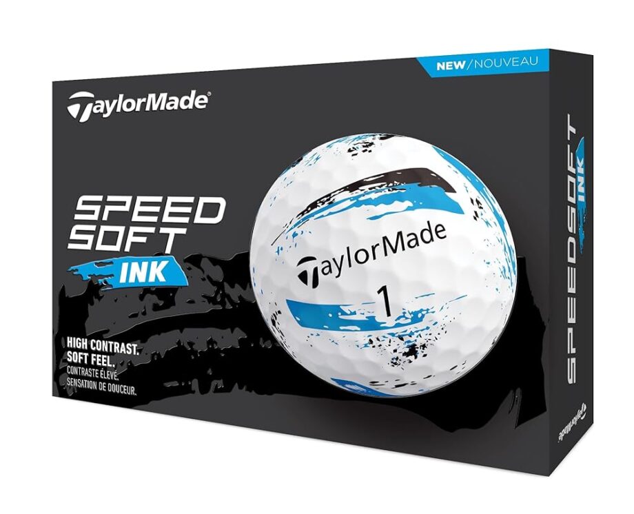 TaylorMade Golf SPEEDSOFT Ink Golf Balls Blue ONE Dozen