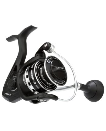 PENN Pursuit IV Inshore Spinning Fishing Reel, Size 3000, HT-100 Front Drag, Max of 12lb, 5 Sealed Stainless Steel Ball Bearing System, Built with Carbon Fiber Drag Washers, Black Silver
