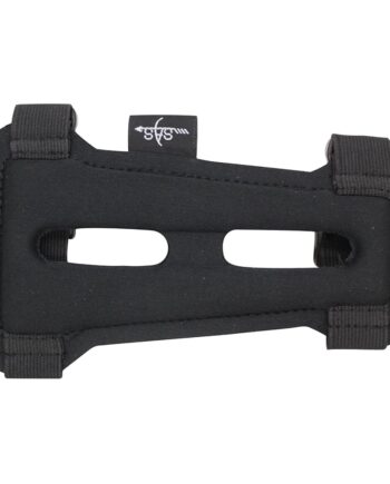 SAS 5.75" Youth Black Armguard Archery Bow Range with 2-Strap Buckles (Black)