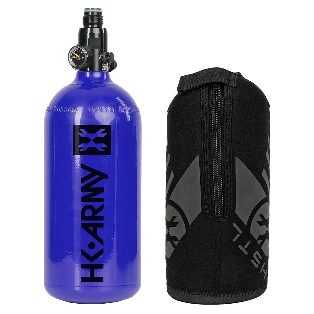 HK Army 48ci/3000psi Aluminum HPA Tank w/Neoprene Padded Cover - Blue