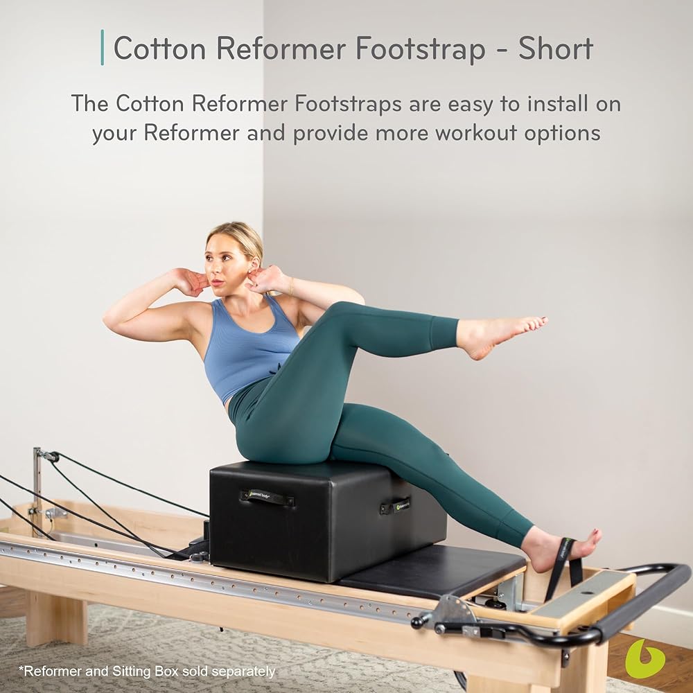 Balanced Body Short Cotton Footstrap for Pilates Reformer, Compatible with Studio Reformer with Classic and Infinity Footbar, Clinical, Fletcher, Rialto Reformers, Accessory, 25.5 Inches