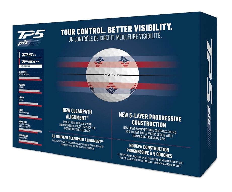 TaylorMade Golf 2024 TP5 PIX3.0 USA Dozen Balls