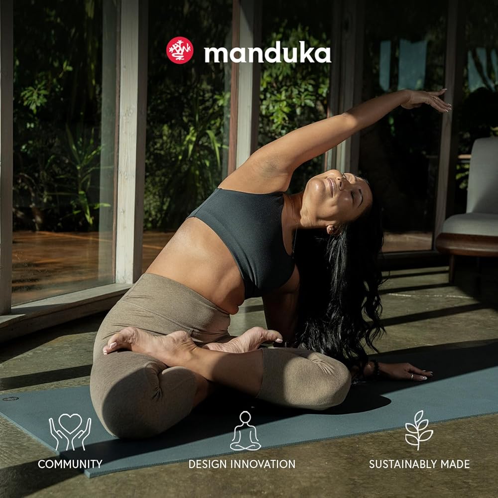 Manduka PRO Yoga Mat - Non-Slip Textured 6mm | Thick | Hot Yoga | Workout | Pilates | Exercise | Travel | Home Studio | 71 inch