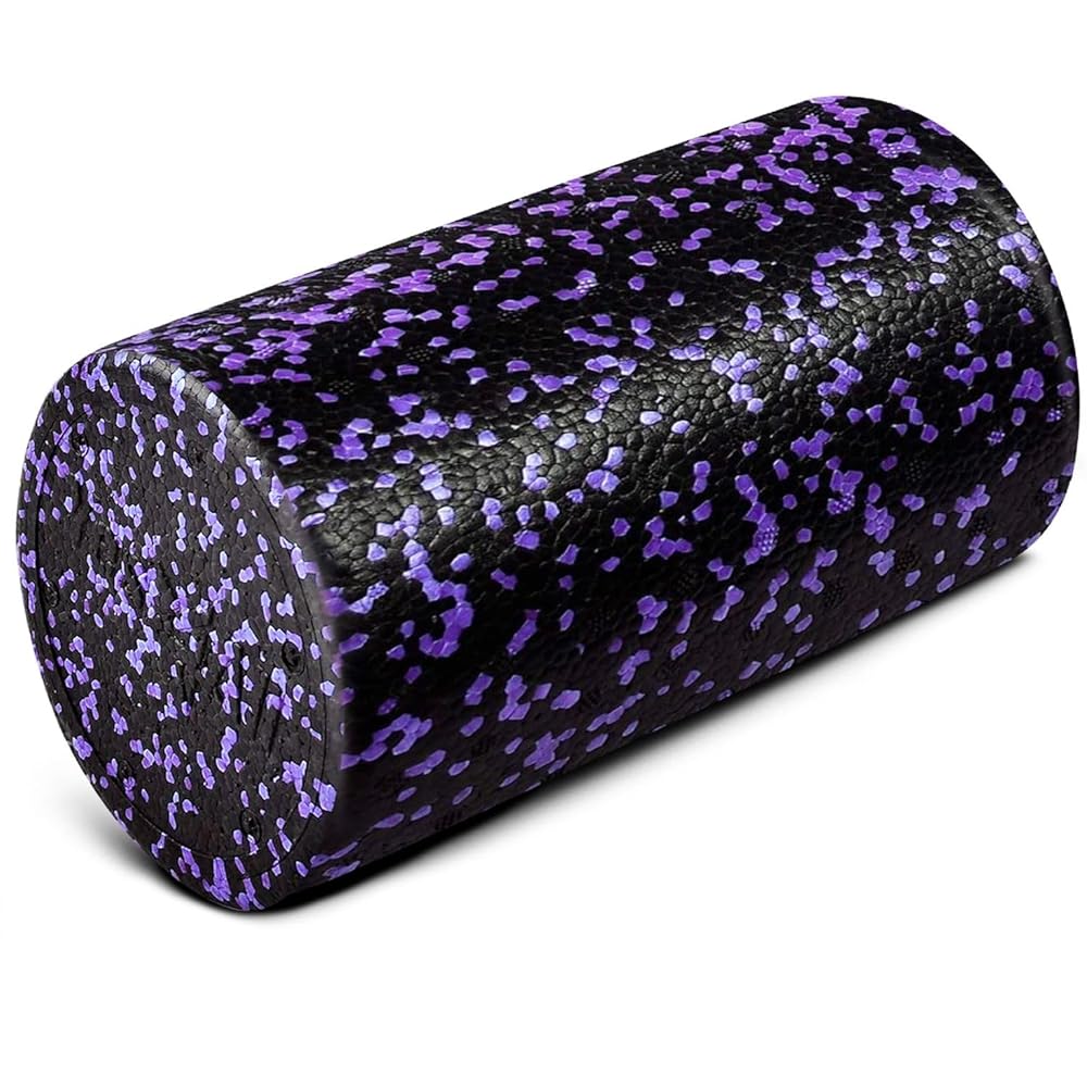 Yes4All High-Density Foam Roller for Back Pain Relief, Yoga, Exercise, Physical Therapy, Muscle Deep Tissue Massage 12-18-24-36- Purple Speckled - 12 Inches