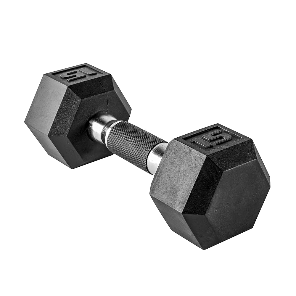 CAP Barbell 50 lbs Coated Dumbbell Set with Comfort handle, 10LBx2, 15lbx2