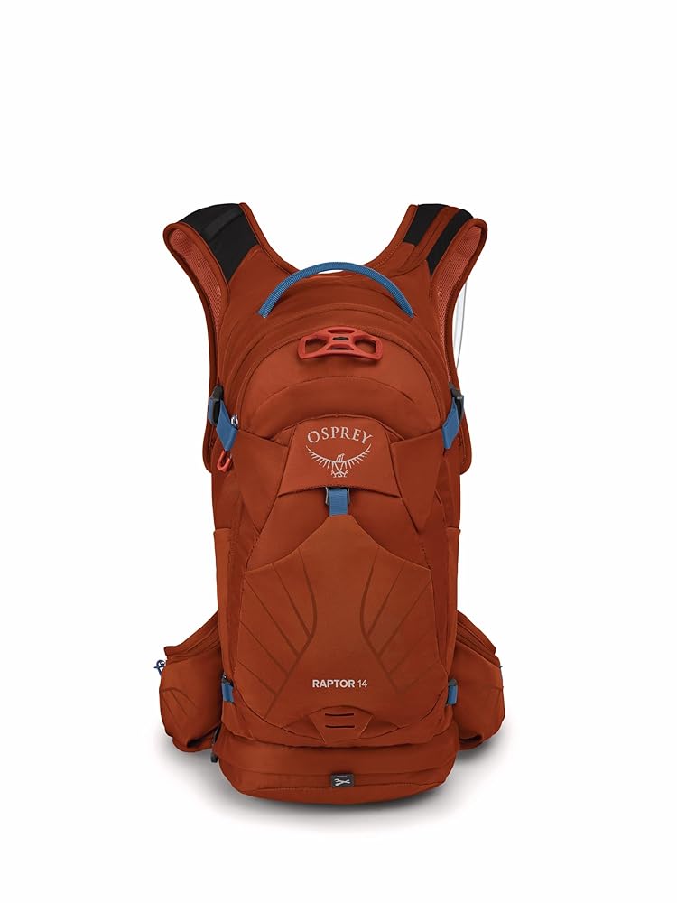 Osprey Raptor 14L Men's Biking Backpack with Hydraulics Reservoir, Firestarter Orange