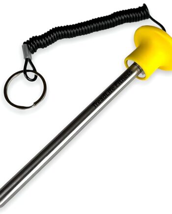 TreadLife Fitness Universal Weight Stack Pin for Commercial Gym or Home Gym | Heavy Duty Magnetic 3/8" Diameter Extra Long 5.5" Pin Insert | Health Club Grade Steel | Yellow