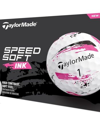 TaylorMade Golf SPEEDSOFT Ink Golf Balls Pink ONE Dozen