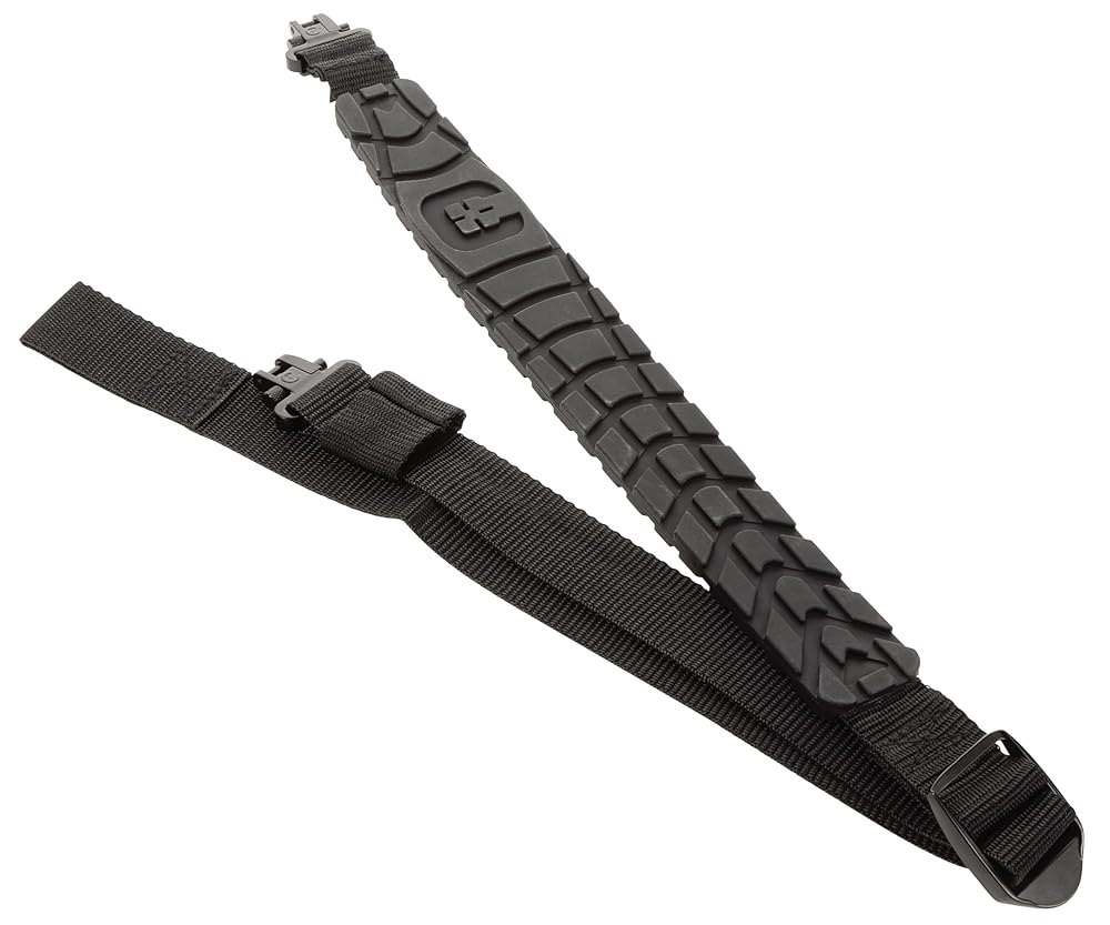 Caldwell Max Grip Slim Sling with Sling Swivel Studs and Adjustable Overmolded Strap for Shooting, Hunting and Range,Black