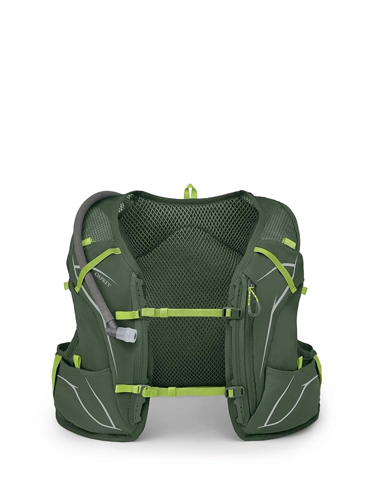 Osprey Duro 1.5L Men's Running Hydration Vest with Hydraulics Reservoir, Seaweed Green/Limon, Small