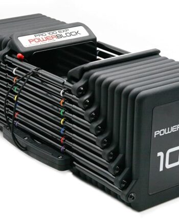 PowerBlock Pro 100 Adjustable Dumbbell, Sold As A Single Unit 5-100 lb Dumbbell – Durable Steel Build, Innovative Workout Equipment, Strength Training