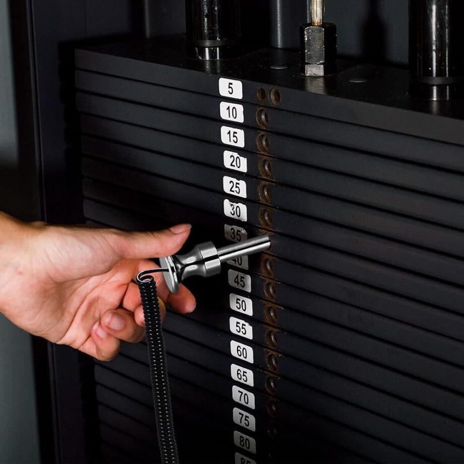 TreadLife Fitness Universal Weight Stack Pin for Commercial Gym or Home Gym | Heavy Duty Magnetic 3/8" Diameter Extra Long 5.5" Pin Insert | Health Club Grade Steel | Chrome